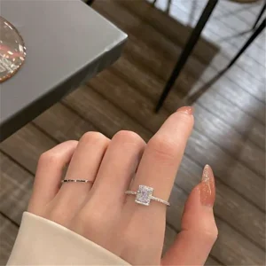 bague de fiançailles de mariage élégante et réglable - Argent et dorée