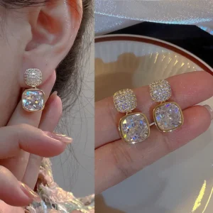 Boucles d’oreilles magnifique s925 en argent zircon